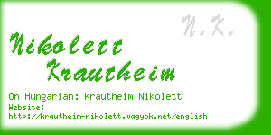 nikolett krautheim business card